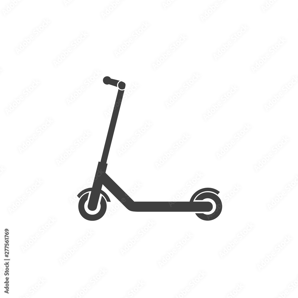 Poster scooter icon template black color editable. microphone symbol vector sign isolated on white backgrou