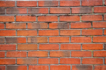 Orange brick wall surface background texture