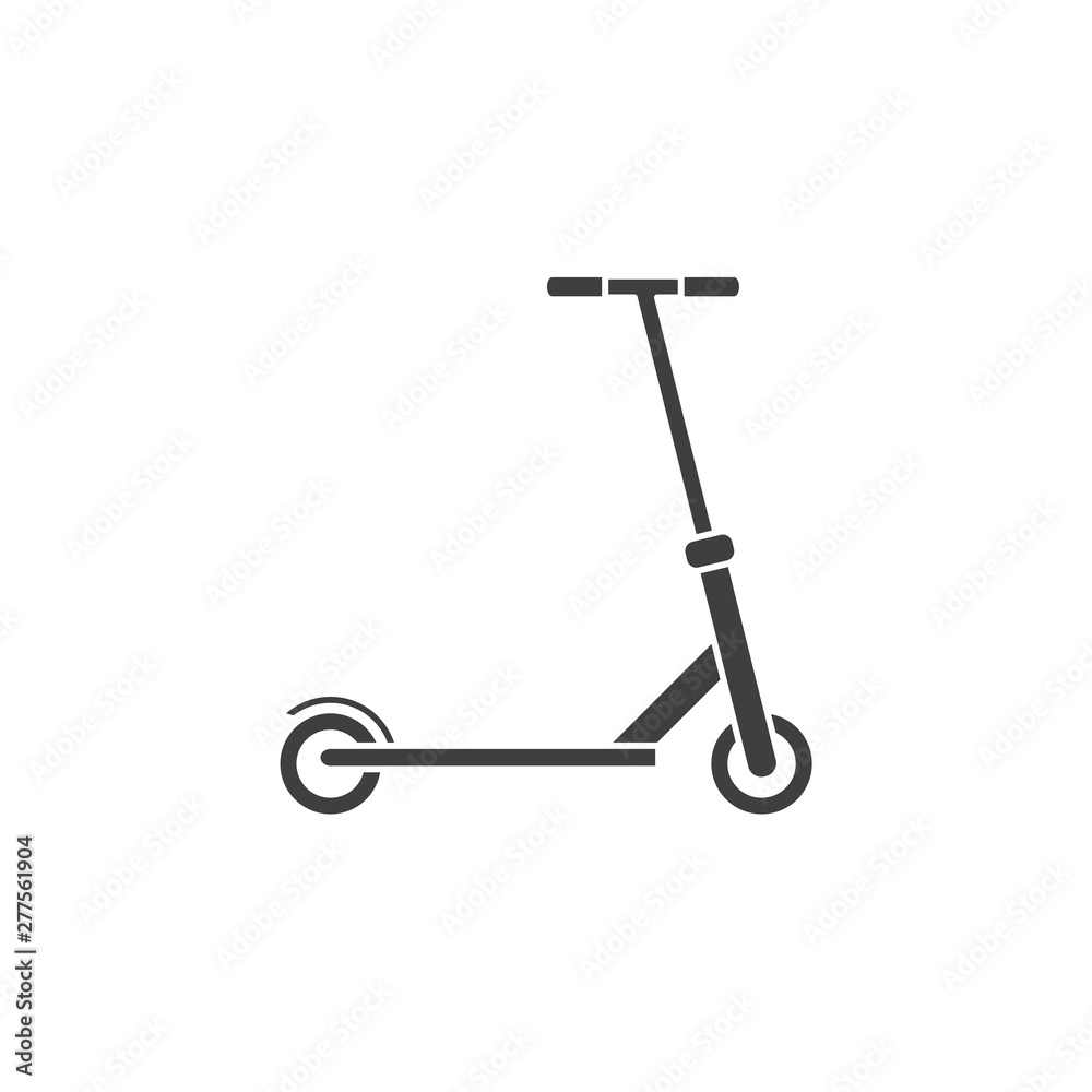 Poster scooter icon template black color editable. Microphone symbol vector sign isolated on white background. Simple logo vector illustration for graphic and web design.