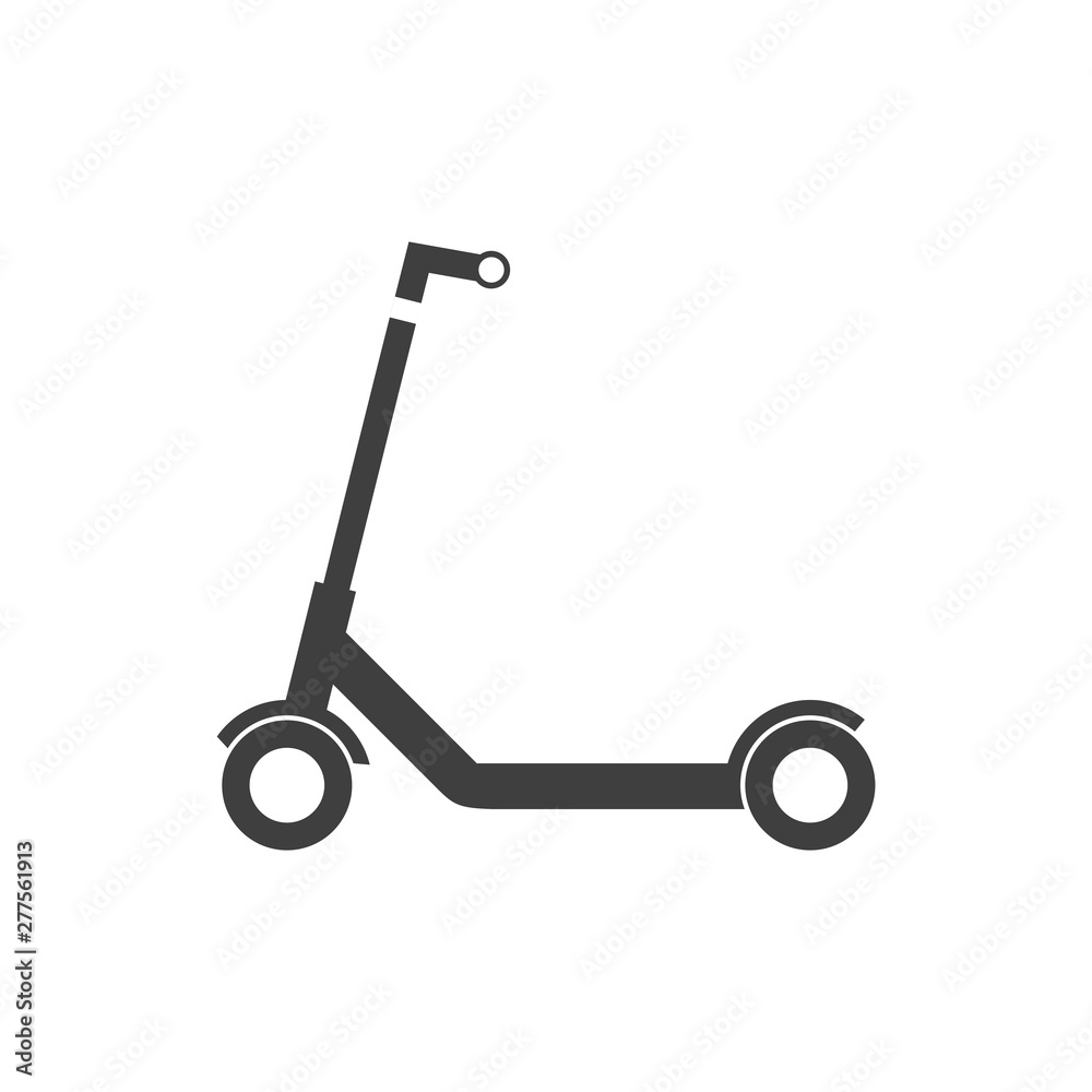 Aufkleber scooter icon template black color editable. Microphone symbol vector sign isolated on white background. Simple logo vector illustration for graphic and web design.