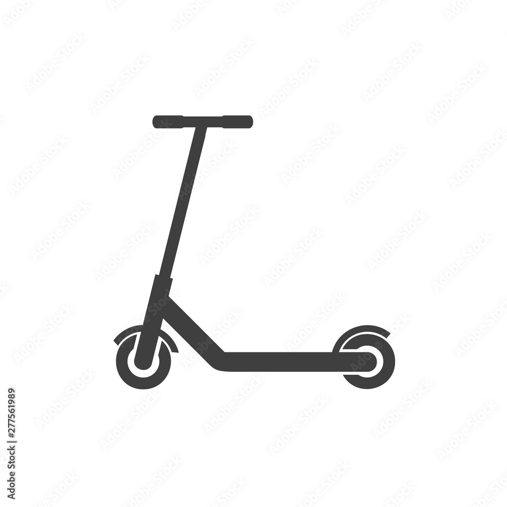 Poster scooter icon template black color editable. microphone symbol vector sign isolated on white backgrou