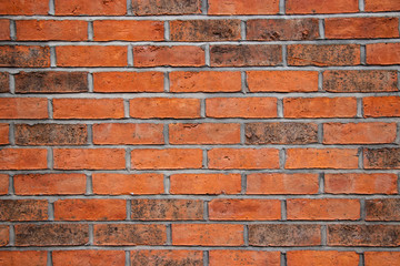 Fototapeta premium Orange brick wall surface background texture