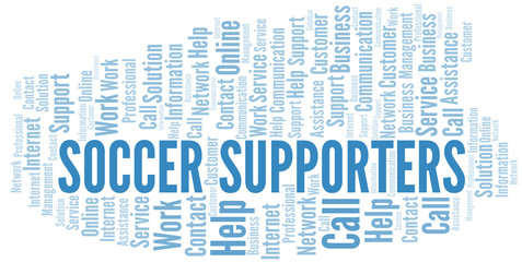 Fototapeta premium Soccer Supporters word cloud vector made with text only.