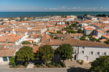 Fototapeta premium view from above at the city of Saint Martin