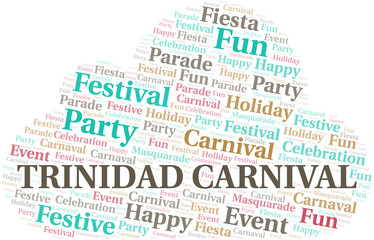 Obraz premium Trinidad Carnival word cloud vector made with text only.
