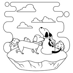 Dogs cartoonsdesign vector illustrator vector illustrator