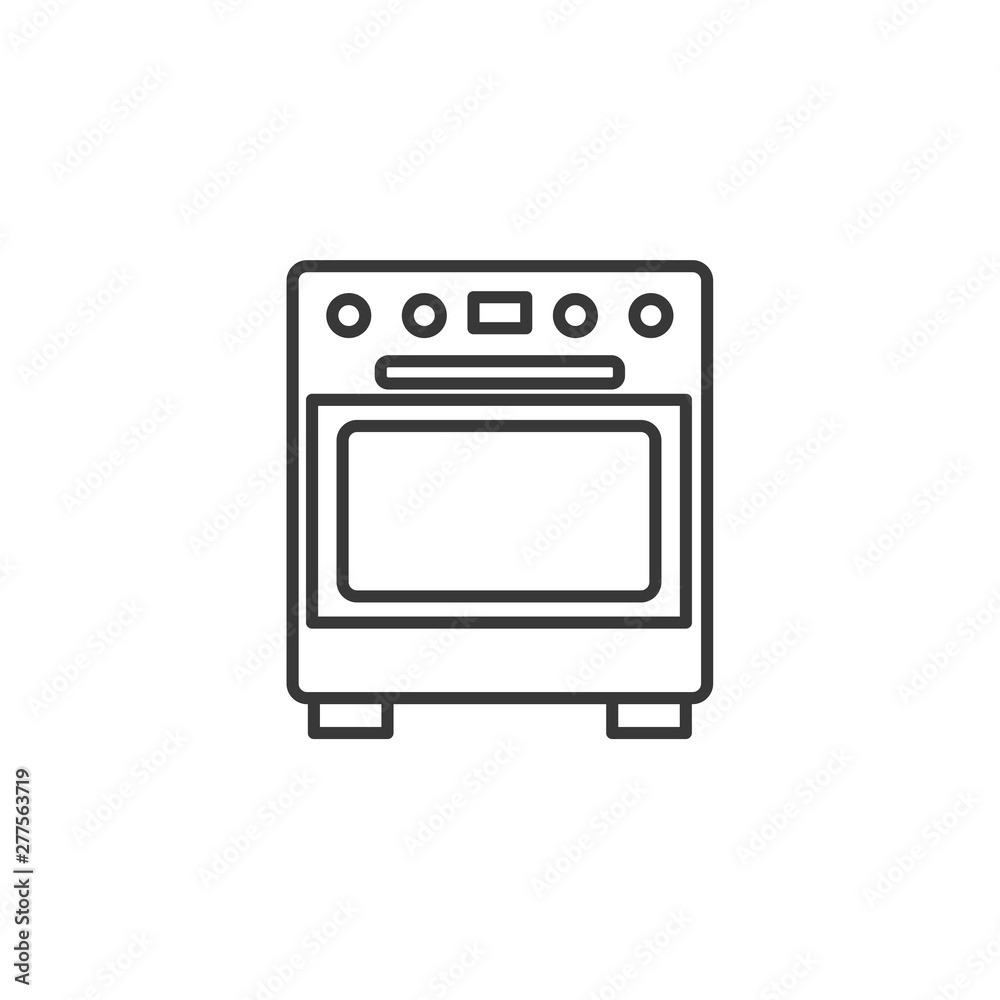 Poster stove oven icon template black color editable. microphone symbol vector sign isolated on white backg
