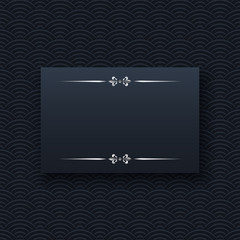 Silver frame minimalistic template with text space