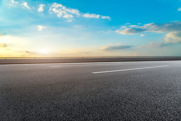 Urban Road and Sky Cloud Landscape..