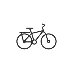 Obraz premium Bicycle icon template black color editable. Bike symbol vector sign isolated on white background. Simple logo vector illustration for graphic and web design.