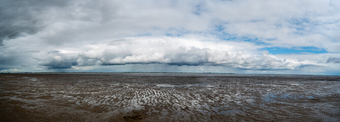 Panoramaaufnahme von dem Strand in Dangast