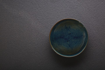 Empty rustic Blue plate