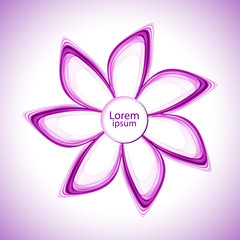 Bright abstract flowers on a white background