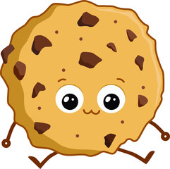 choco chips cookies doodle illustration