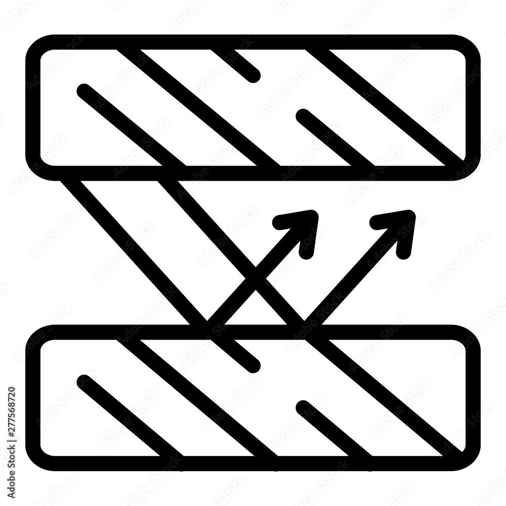 Aufkleber reflection in two mirrors icon. outline reflection in two mirrors vector icon for web design isolate