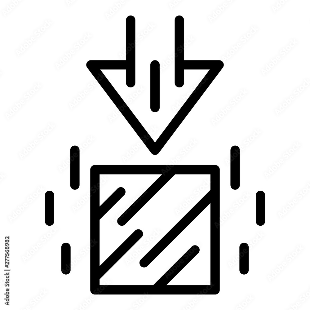 Poster force of gravity icon. outline force of gravity vector icon for web design isolated on white backgro