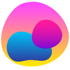 Abstract gradient colored pattern background. Fluid elements for design birthday party card, shop sale advertising, summer rest poster, night club t shirt, bag print etc.