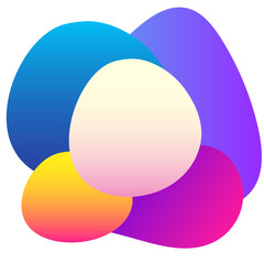 Abstract gradient colored pattern background. Fluid elements for design birthday party card, shop sale advertising, summer rest poster, night club t shirt, bag print etc.