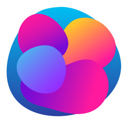 Abstract gradient colored pattern background. Fluid elements for design birthday party card, shop sale advertising, summer rest poster, night club t shirt, bag print etc.