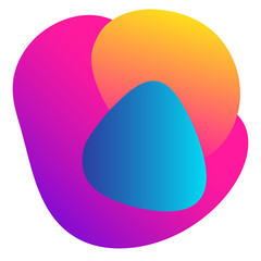 Abstract gradient colored pattern background. Fluid elements for design birthday party card, shop sale advertising, summer rest poster, night club t shirt, bag print etc.