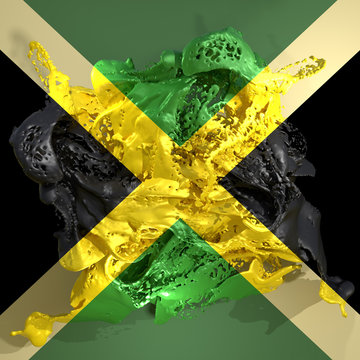 Jamaica flag liquid