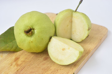 Fresh guava isolated on a white background