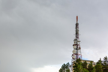 Big antenna in the mountain.