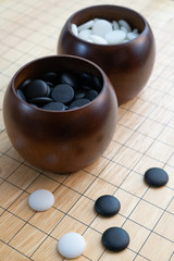 board game 'iGO'  - strategy board game with black and white stone