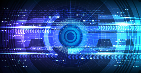 Camera Cyber Hi-tech Eye Technology Background,Camera Security and Robot Concept design,Vector Illustration.