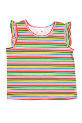 Shirt isolated. Fashionable little girl striped shirt or t-shirt isolated on white background. Concept summer fashion for childs.