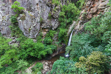 Waterfall found while hiking in the New Zealand countryside