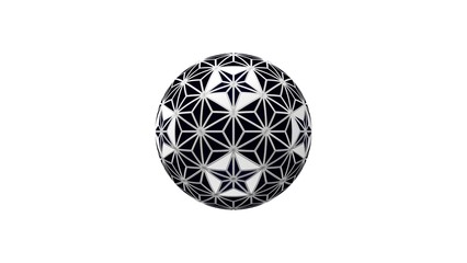 3d rendering of a decorative sphere isolated in white background - obrazy, fototapety, plakaty