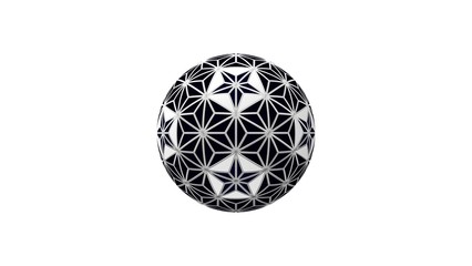 3d rendering of a decorative sphere isolated in white background