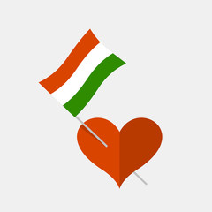 Heart icon with hungarian flag