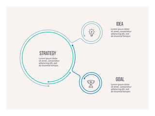 Business infographic. Organization chart with 2 options. Vector template.
