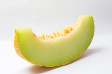 slice of melon isolated on white background