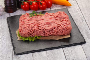 Raw turkey minced meat