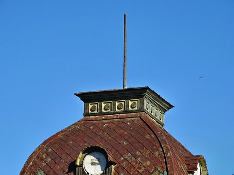 building tower against blue sky