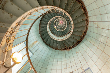 Staircase in a lighthouse super steep and spiral upwards