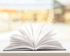 Open book isolated on background