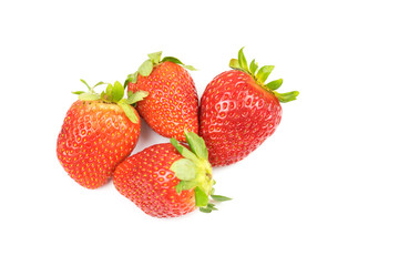 Fresh strawberry. White background. Isolated.