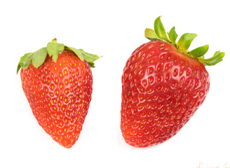 Fresh strawberry. White background. Isolated.