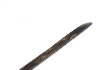 Manicurist or Pedicurist nail care toothpick, isolated on white background