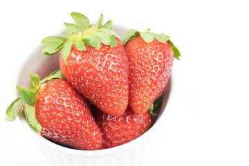 Fresh strawberry. White background. Isolated.