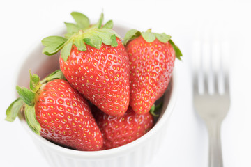 Fresh strawberry. White background. Isolated.
