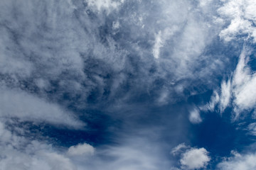 summer sky after rain in thunder clouds