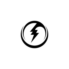 Dark lightning logo vector illustration