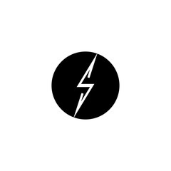 Dark lightning logo vector illustration