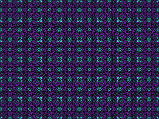 Seamless endless repeating multicolored bright ornament of different colors