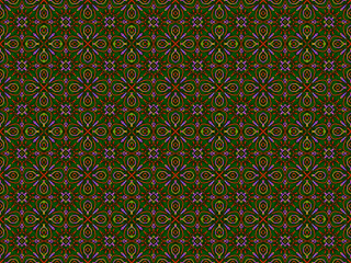 Seamless endless repeating multicolored bright ornament of different colors